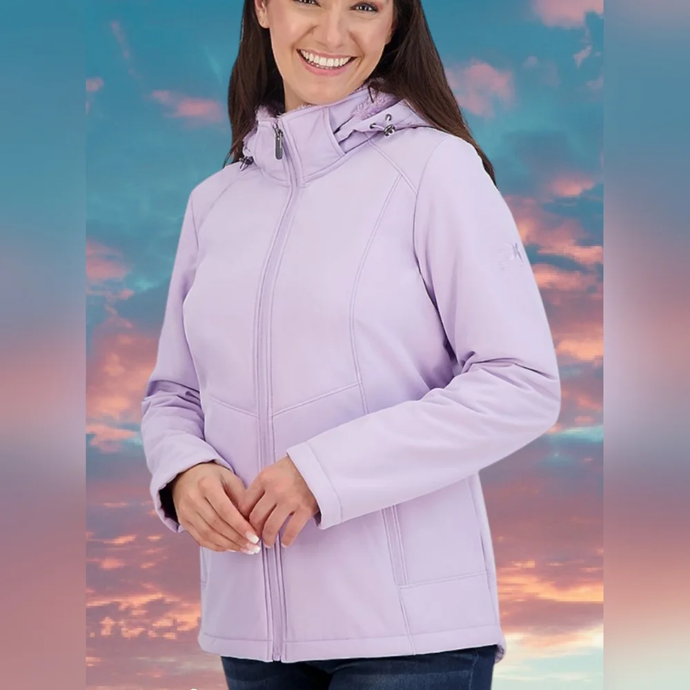 NWT XXL Plush Fleece Lined Water Resistant Jacket Detachable Hood & Zip Pockets - Picture 4 of 11